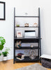 Riva Scandinavian Retro Ladder Bookcase Desk Shelving Shelf Unit Black 5 Tier