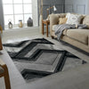 GREY BLACK MODERN DESIGN RUG SOFT LARGE LIVING ROOM FLOOR BEDROOM CARPET RUGS