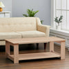 Modern Coffee Tea Table Writing Desk with Lower Shelf Storage Unit Home Office