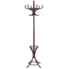 Wooden Coat Rack Hat Hanger Free Standing Hallstand Umbrella Stand with 12 Hooks
