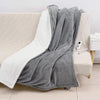 62" X 84" Electric Heated Blanket Flannel & Sherpa Fleece Winter Throw Blanket