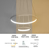 LED Pendant Light Ring Adjustable Lamp Ceiling Lights Decor Lighting Variable