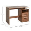 Computer Desk w/ Shelf, Writing Table Drawer Home, Brown Wood Grain