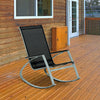 Outsunny Rocker Garden Metal Rocking Chair Outdoor Relaxing Patio Sun Lounger
