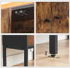 Small Side Cabinet Vintage Industrial Cupboard Rustic Metal Hall Console Table