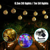 50 LED Moroccan Solar Garden String Lights Hanging Lantern Fairy Light Outdoor