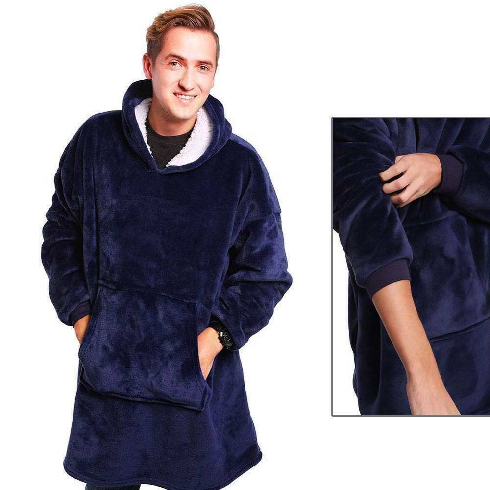 UK Hoodie Blanket Oversized Ultra Plush Comfy Sherpa Giant Big Hooded Quildinc