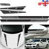 6pcs Long Stripe Graphics Car Racing Side Body Hood Mirror Vinyl Decal Stickers