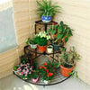 3-Tier Plant Stand Quarter Round Flower Pot Rack Corner Garden Shelf Stair-Step