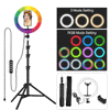 12" RGB LED Ring Light & 1.6M Tripod Dimmable Lighting Kit Makeup Youtube Live