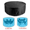 LARGE ROUND WATERPROOF GARDEN PATIO TABLE CHAIR SET FURNITURE RATTAN COVER UK