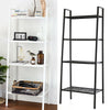 4 Tier Metal Ladder Storage Shelf Display Stand Organiser Corner Shelving Unit