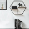 Metal Wall Shelf Rack Storage Craft Industrial Style Home Decor Shelf Black/Gold