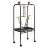 Large Metal Rolling Parrot Bird Play Stand with Wooden Perches Climbing Ladders