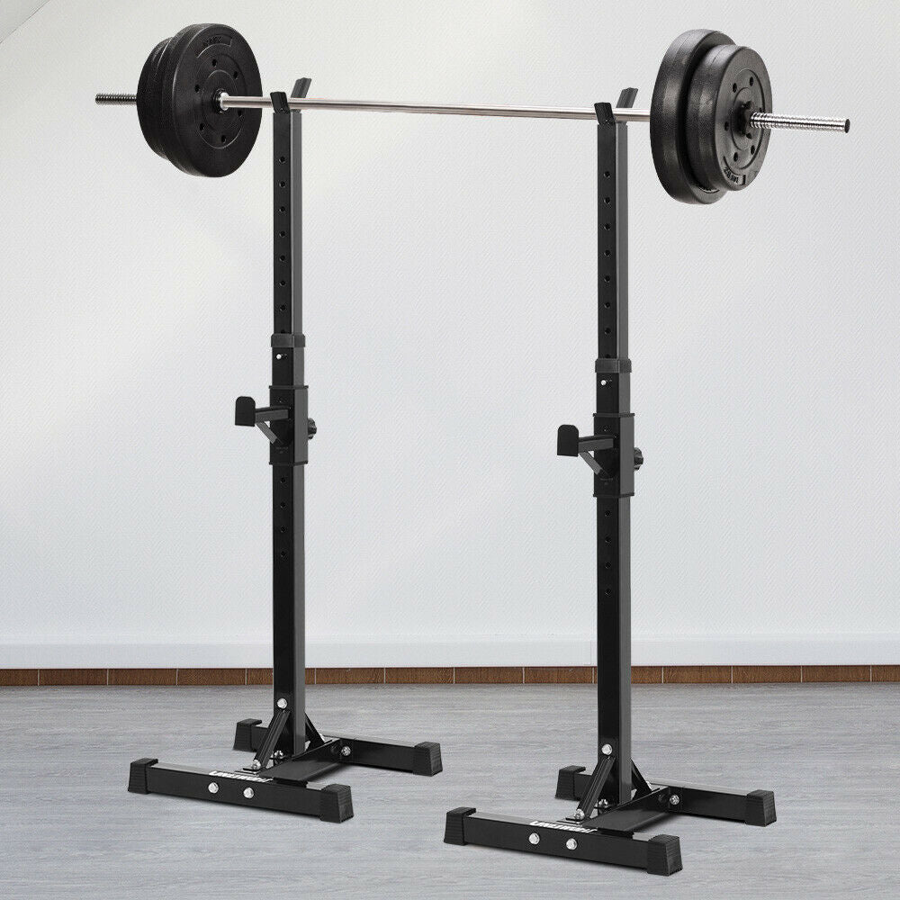 OneTwoFit Power Rack Squat Stand Heavy Duty Bench Press Barbell