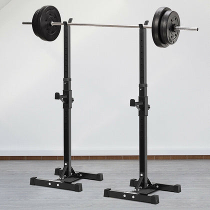 OneTwoFit Power Rack Squat Stand Heavy Duty Bench Press Barbell Gym Home Fitness