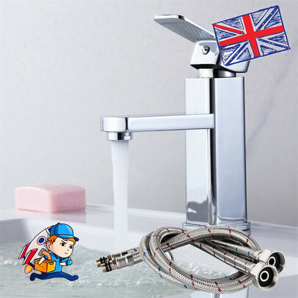 1x Modern Bathroom Basin Sink Tap Mono Mixer Taps Waterfall Faucet Chrome Brass