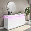 Large White Gloss Sideboard with LEDs - Vivienne TIFF026