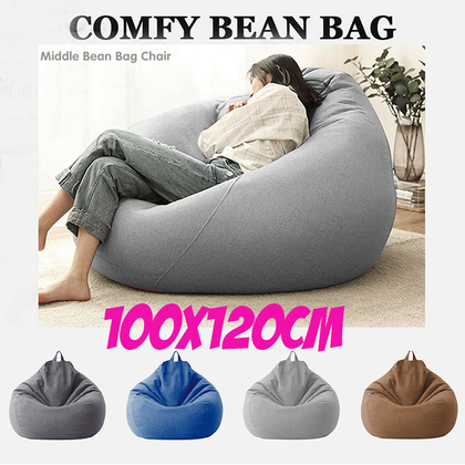 Large Bean Bag Chair Adult Teens Kid Couch Sofa Cover Lazy Lounger Garden Indoor