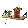 Rustic Industrial Style Wooden Metal Wall Floating Shelf Storage Shelving Unit