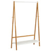 Wooden Clothes Rail Hanging Garment Rack Stand & Shoe Storage Shelf