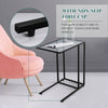 Sofa Side Table C-Shaped Industrial Coffee Snack Table Laptop Stand Over Bed End