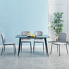 2X Grey Fabric Dining Chairs Kitchen Dining Room Office Chairs Restaurant New
