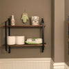 Rustic Wood Tri Wall Shelf Kitchen Floating Shelves Large Corner Racks Storage