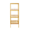 4 Tier Book Shelf Unit Bamboo Bookcase Bathroom Kitchen Storage Rack Display