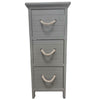 Wooden 3 Tier Grey Bathroom Cabinet Drawers Storage Cupboard Organiser Unit