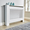 Medium White Radiator Cover Wooden MDF Wall Cabinet Shelf Slatted Grill York