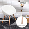 Faux Leather Dining Lounge Living Room Office Chair with Solid Wood Leg