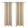 2 Panels Curtain Blackout Ring Top Drapes for Bedroom Beige Drapes Modern New