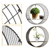 Black Wire Wall Unit Retro/Industrial Style Metal Shelf Rack Storage Display NEW