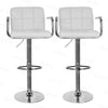 Set of 2 Bar Stools with Armrest & Chrome Footrest Breakfast Bar/Counter/Kitchen