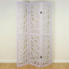 White 3 Panel Decorative Folding Home Room Divider Paintable Partition Screen