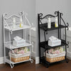 3/5 Tier Metal Bathroom Storage Shelf Slim Shelving Unit Organizer Display Racks