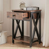 Retro Chest of Drawer Bedside Table Cabinet Storag Bedroom Furniture Metal Frame