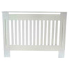 Vertical Grill White Painted Modern MDF Wood Radiator Cover Cabinet