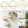 Rustic Wooden Floating Shelves Industrial Metal Wall Shelf Rack Storage Display