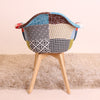 Tulip Patchwork TUB Fabric Armchair Dining Lounge Chair Seat Vintage Retro Home