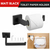 Wall Mounted Matt Black Bathroom Square Toilet Roll Paper Holder Rack Accessory