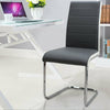 2/4/6/8pcs Cantilever Dining Chairs Faux Leather Chrome Base Home Office Seat