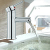 Cloakroom Chrome Luxury Bathroom Modern Basin Sink Mono Mixer Tap with 2 Hoses
