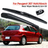 14'' 355mm Rear Windscreen Wiper Arm & Blade Set For Peugeot 307 Hatchback