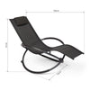 Rocking Lounger Chair Zero Gravity Rocker Outdoor Patio Garden Recliner Black