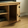 Corona 2 Door 1 Shelf Flat Screen TV Unit Solid Waxed Mexican Pine Stand Cabinet