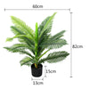 2.7 ft 82cm Artificial Palm Tree Lifelike Fake Potted Plant for Indoor Outdoor