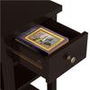 Narrow Bedside Table with Drawer, 3-Tier Nightstand Side Table for Small Space