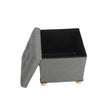 Fabric Foot Rest Stool Storage Box Chair Cube Footstool Pouf Bench with wood leg